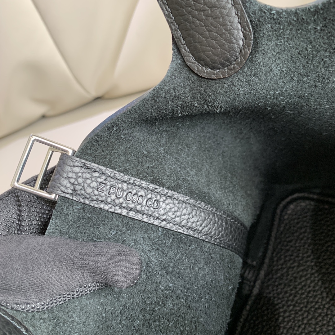 에르메스 피코탄 락18 블랙 은장 끌레망스 가죽